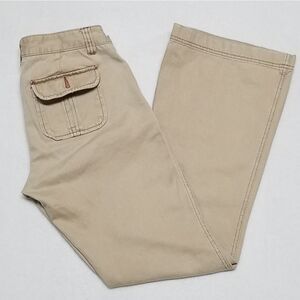 VINTAGE Y2K Abercrombie & Fitch Khaki Flare Low Rise Pants Jeans 6